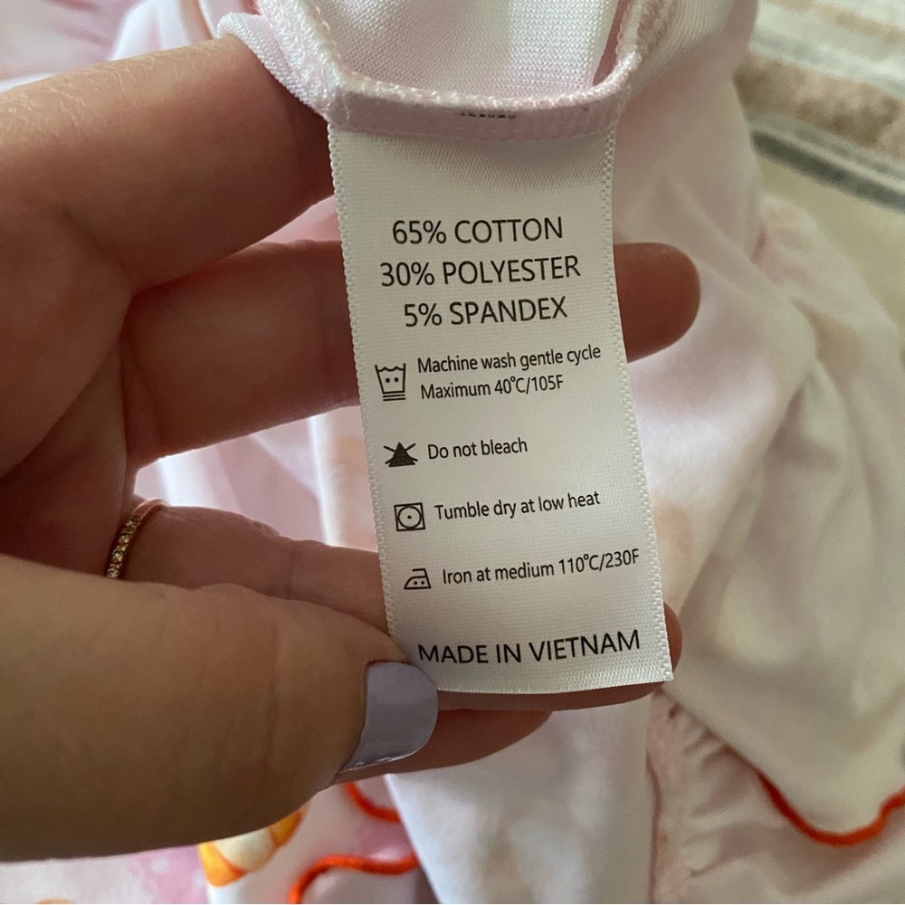 Southern Taters Pink Orange Pumpkin Ruffle Dress 4t - Picture 14 of 16